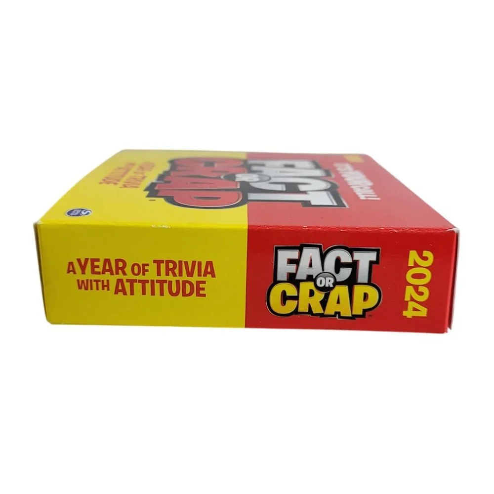 SpinMaster Fact or Crap Daily Desk Calendar 2024 A Year of Trivia Page a Day NEW